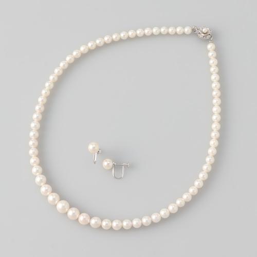 アコヤ真珠グラデーションネックレス&イヤリング