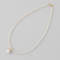 9mmアコヤ真珠ペンダント･K18スクリューチェーンセット