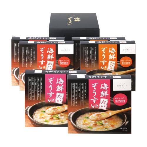 〈ヒカリ食品〉レンジで簡単海鮮ぞうすい×2箱セット