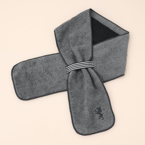 冷んやりシート付今治タオルマフラー ディープグレー（獅子）