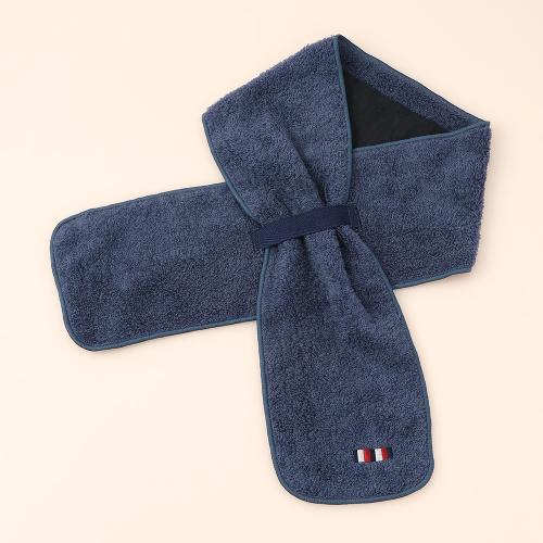 冷んやりシート付今治タオルマフラー アイアンブルー（ブレード）