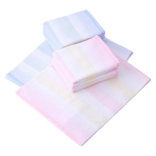 レインボーフェイスタオル8枚セット