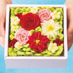 食べられるお花のケーキ（ポインセチア）