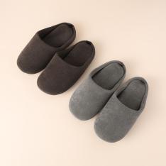 スムージィパイルスリッパ　2足セット（ブラック・チャコール）