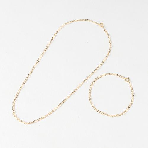 K18YG ネックレス・ブレスレットセット