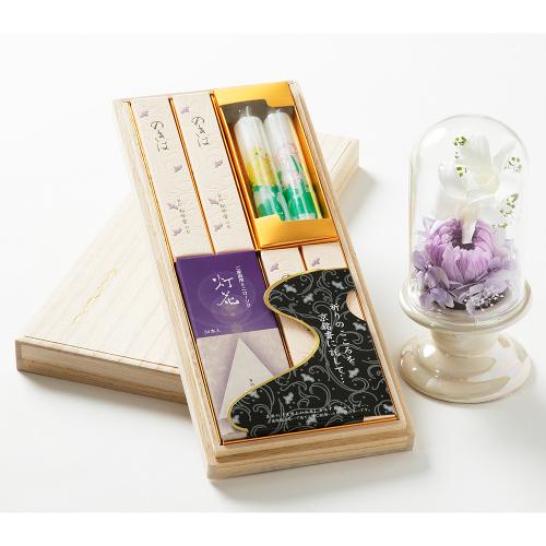 お線香・供花（プリザーブドフラワー）セット