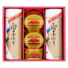 〈白子〉海苔とのり茶漬けとカニ缶詰合せ