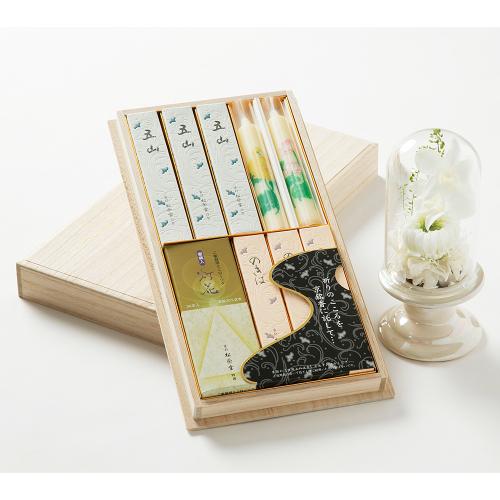 お線香・供花（プリザーブドフラワー）セット