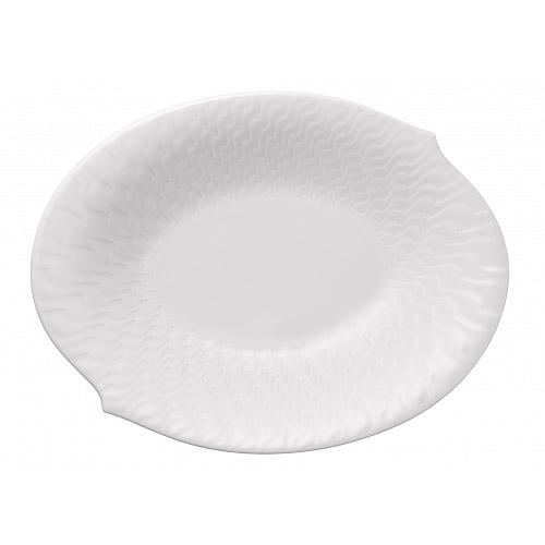 波の戯れ ホワイト　ディッシュ