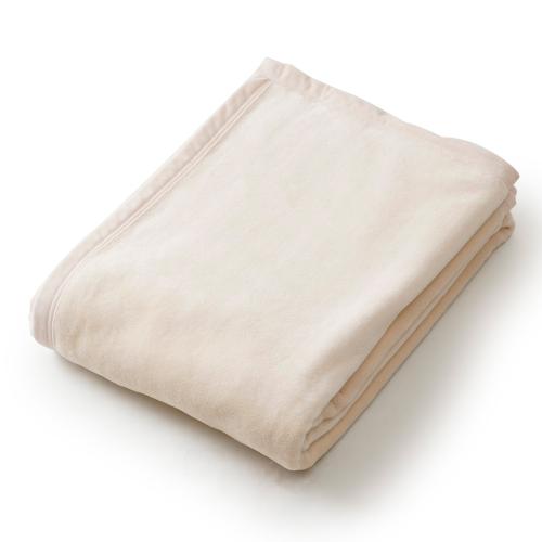 日本製 無着色 綿毛布 （毛羽部分） シングル→ダブル