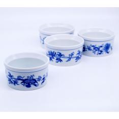 ＜ボヘミア陶器＞ブルーオニオンシリーズ　ラメキン4Pセット