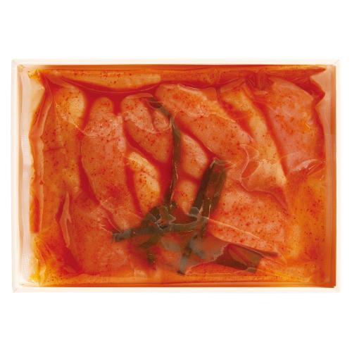 ＜北九州　かば田＞無着色昆布漬辛子めんたい（切子）