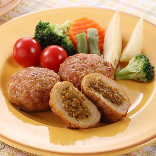 【よりどり】野菜たっぷりキーマカレー入りハンバーグ