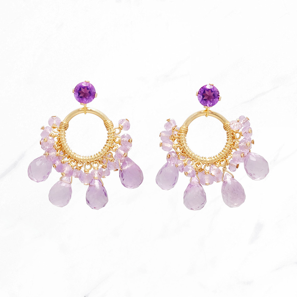 バブルリングピアス アメジスト 商品詳細 高島屋オンラインストア