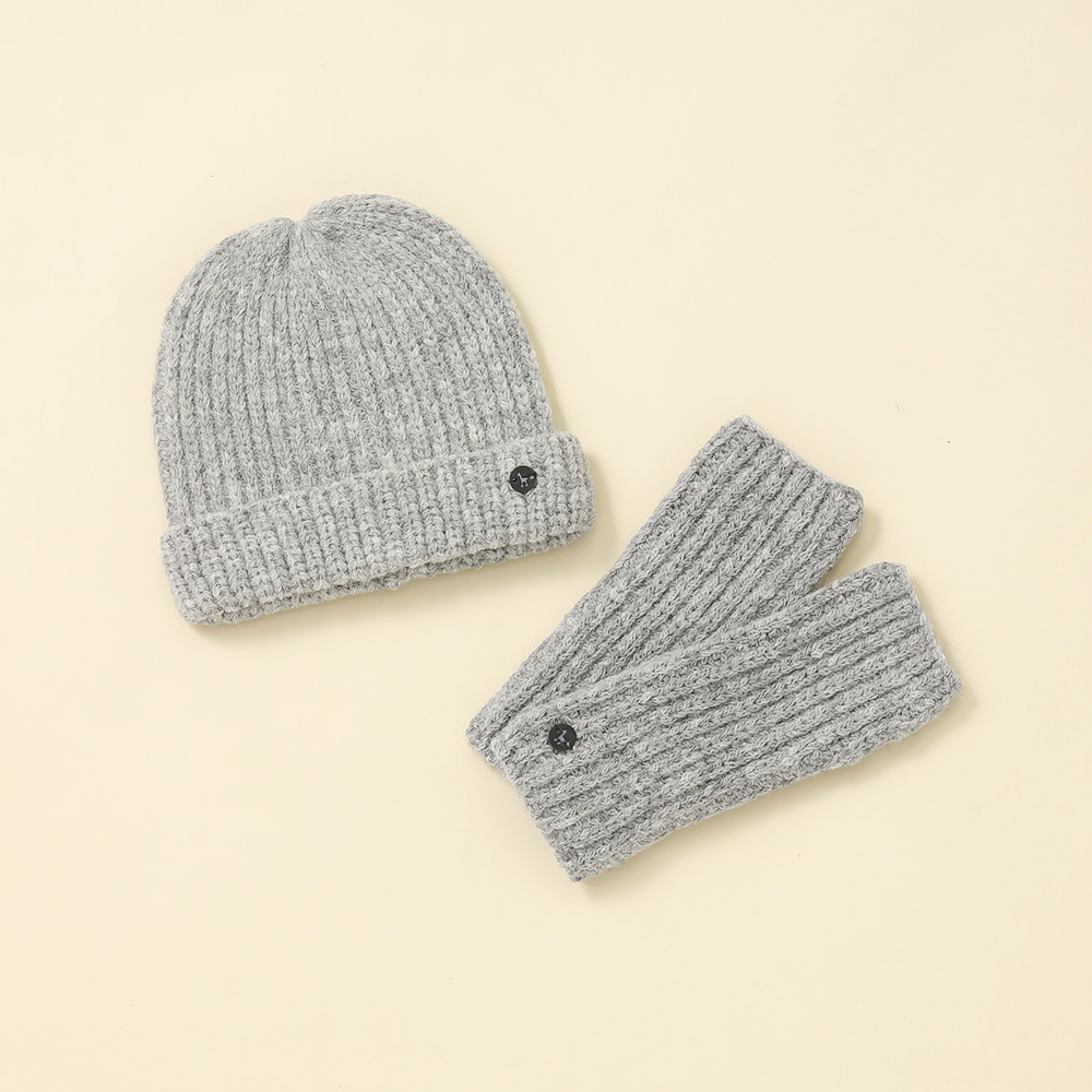 ＜SIMPLE（シンプル）＞アルパカ　ニット帽・アームカバーセット