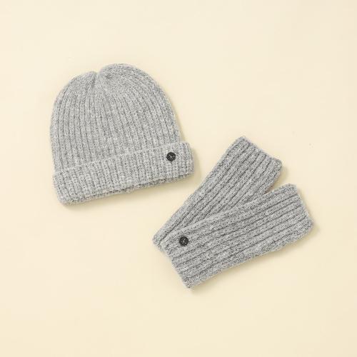 ＜SIMPLE（シンプル）＞アルパカ　ニット帽・アームカバーセット