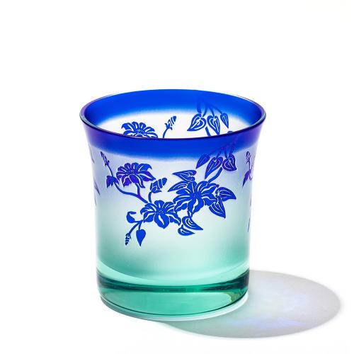 彫刻夢柄子 鉄線紋 オールドグラス(GB)