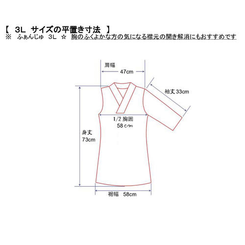 Tシャツ型半襦袢 ふぁんじゅ レース衿 M 3lサイズ 商品詳細 高島屋オンラインストア