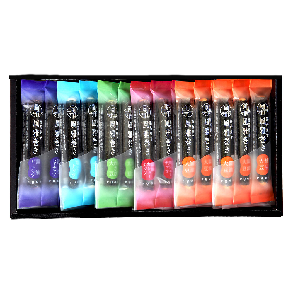 海苔菓子　風雅巻きお試し１５本ミックスパック　２袋