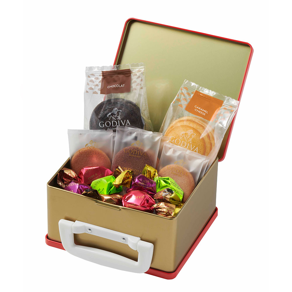 クリスマス届け専用 Godiva お菓子のトランク缶 アソートメント 商品詳細 高島屋オンラインストア