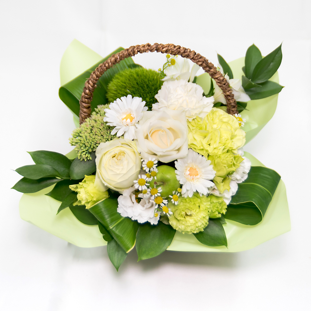 お花畑のような花カゴアレンジメント ホワイト グリーン 商品詳細 高島屋オンラインストア お花畑のような花カゴアレンジメント ホワイト グリーン 商品詳細 高島屋オンラインストア