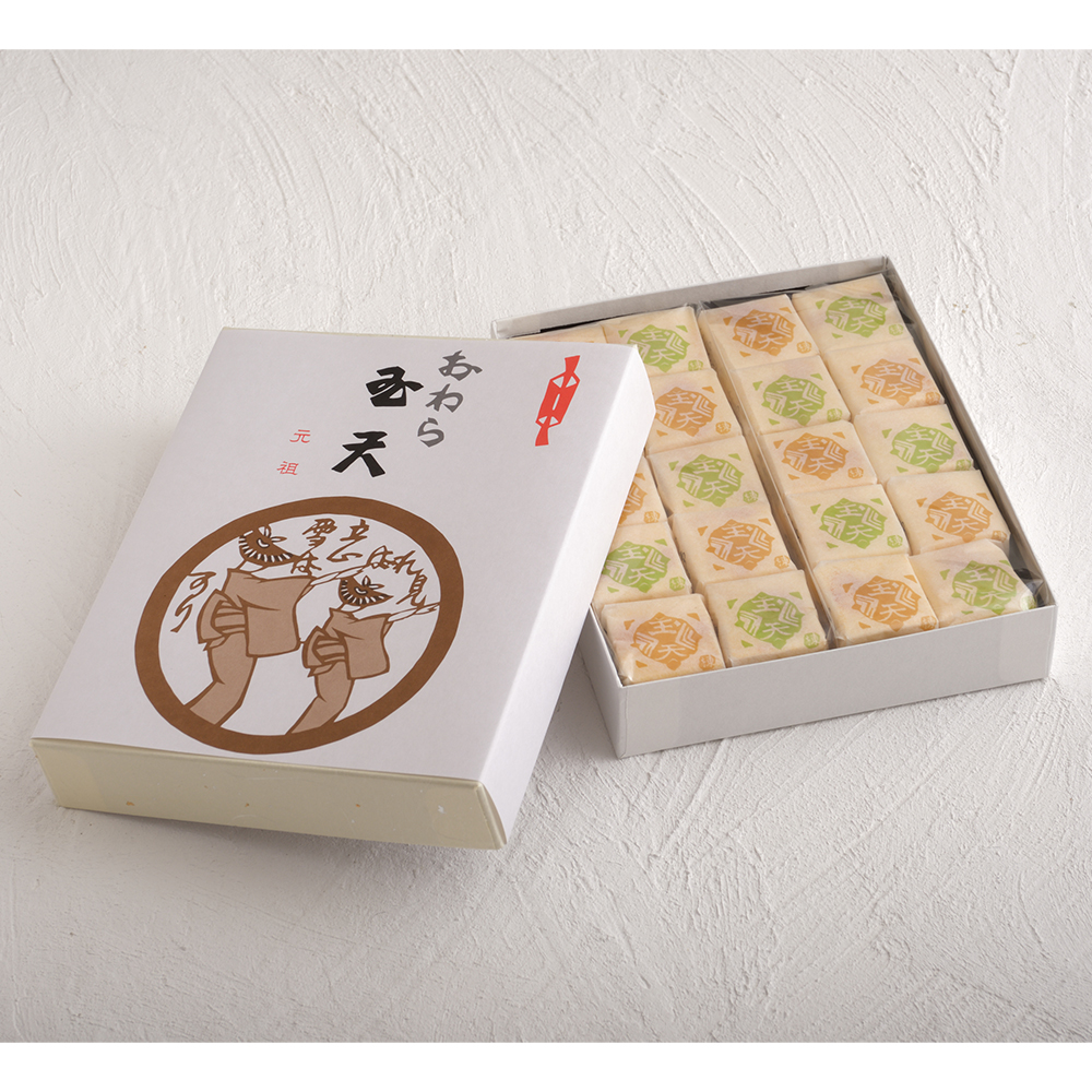 林盛堂本店:越中八尾元祖「おわら玉天(20ヶ入箱)」エージレス包装(夏季はクール冷蔵便)