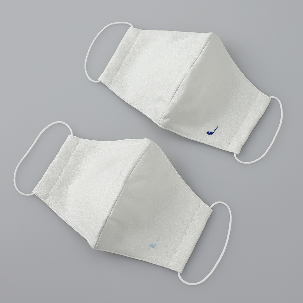 安田織物 丹後ちりめん 洗えるシルクマスク 日本製 ブルー 大きめサイズ2枚セット 商品詳細 高島屋オンラインストア