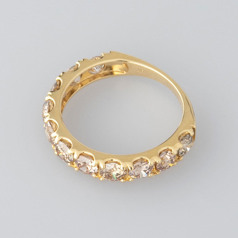 【本物保証】 超美品 ダイヤモンド リング K18WG ダイヤ 0.202ct 0.200ct 0.226ct 0.13ct 15号 ダンシング 揺れる ノーブランド No brand