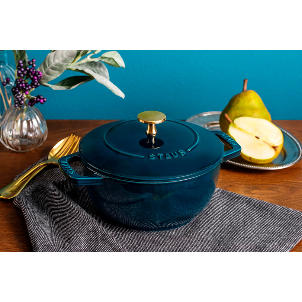 新品 ストウブ リリー ワナベS すごかっ 16cm ラメール クランブルー  