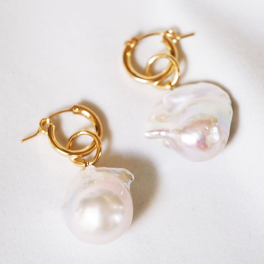 バロックパール ドロップピアス