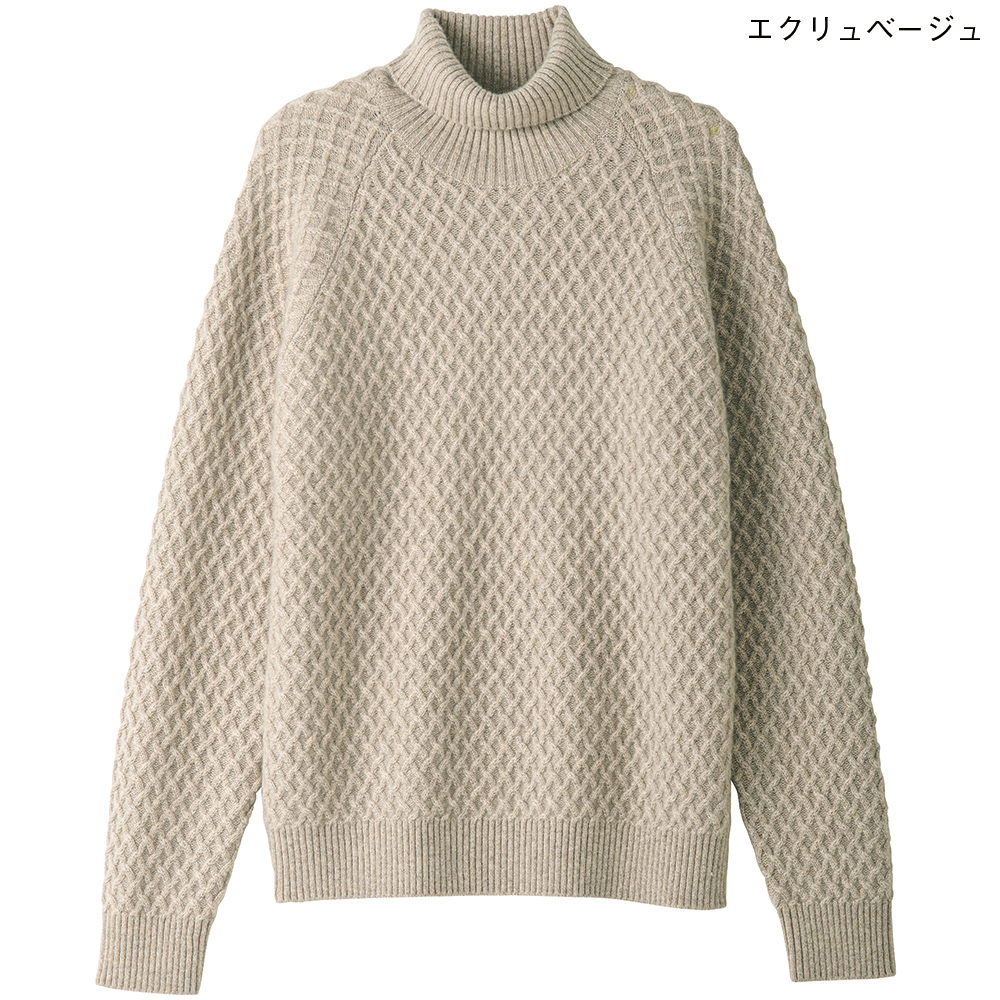 公認ショップ [希少] プラスJ ミドルゲージカシミアタートルネック