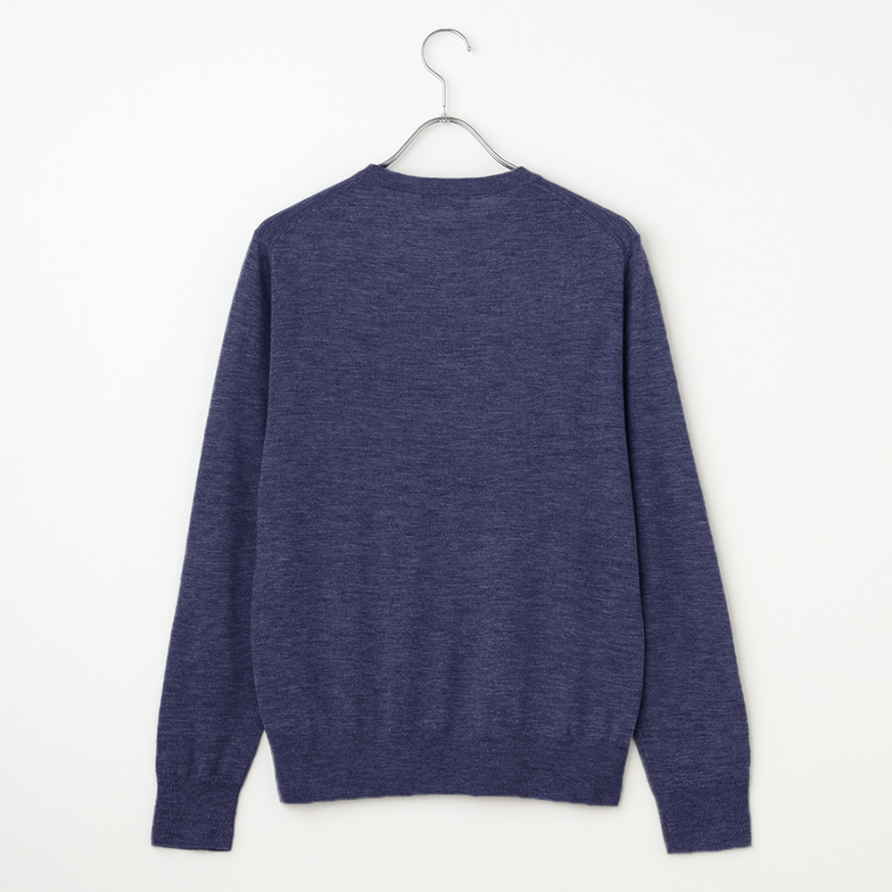 カシミヤシルク＞クルーネックセーター ネイビー S→LL | 商品詳細