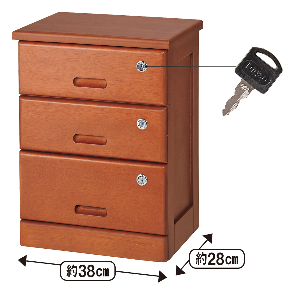 ヤマソロ　全段鍵付きチェスト4段