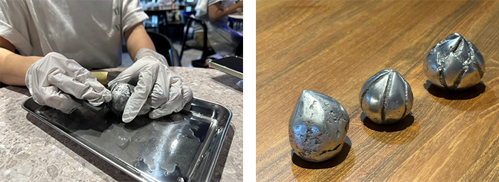 『花のつぼみ』モチーフの金属作品