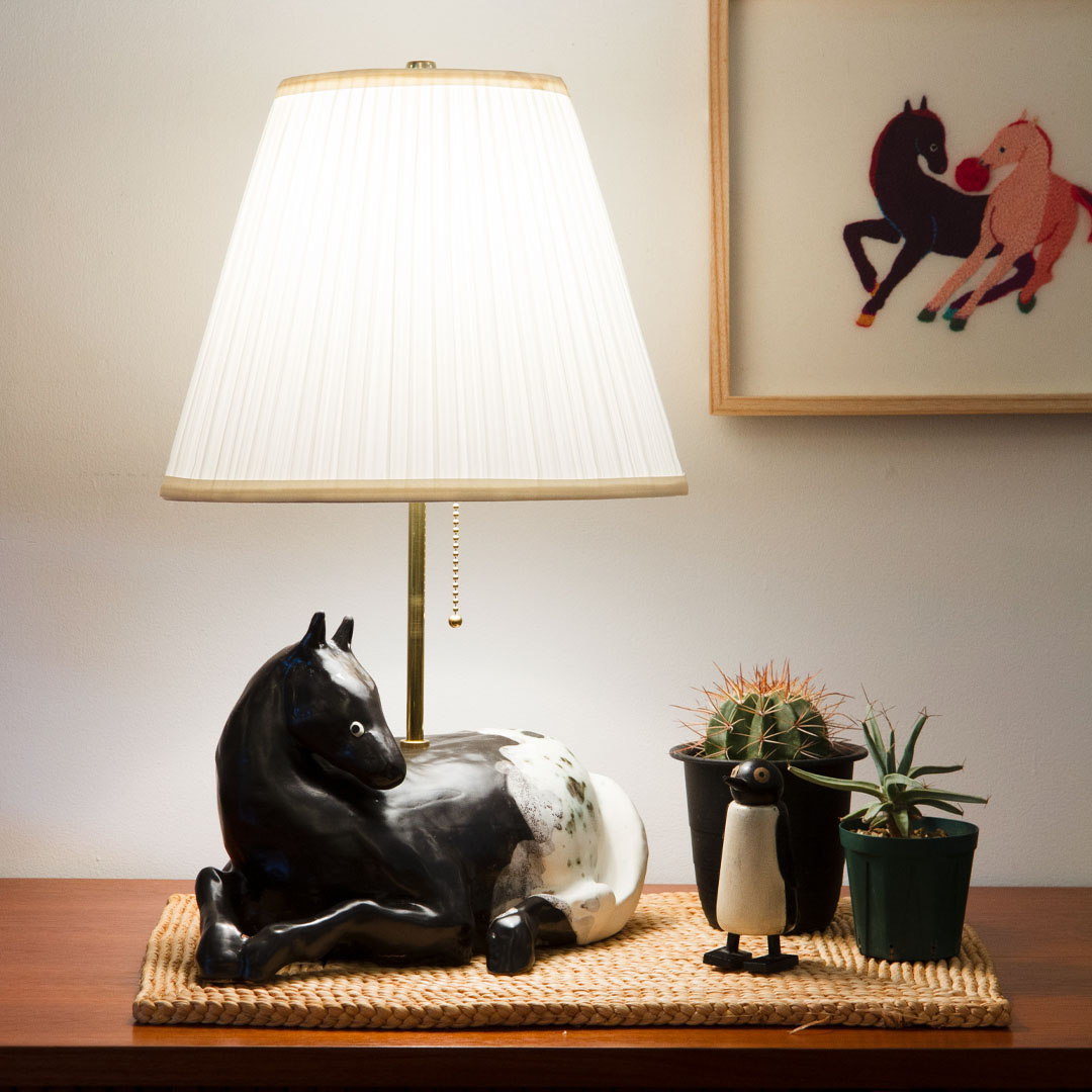 Ceramic horse lamp from “SOFT SPOT” 2023