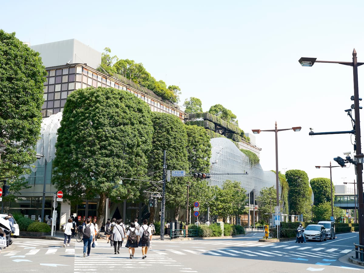 玉川高島屋S.C.本館へ繋がる横断歩道
