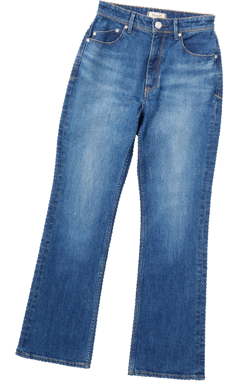 大人カジュアルセミフレア ウェーブデニム画像